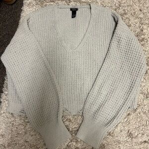 Rue21 Light Gray V-Neck Sweater